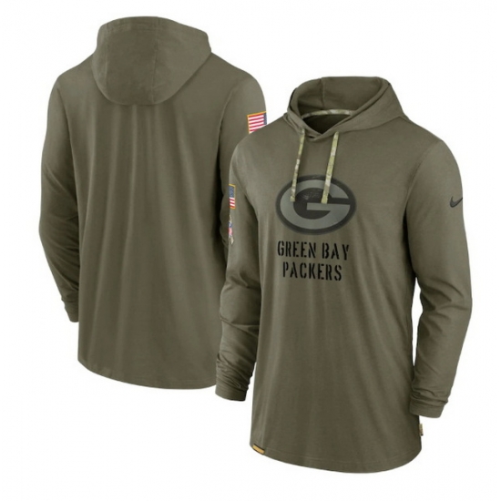 Men Green Bay Packers 2022 Olive Salute To Service Tonal Pullover Hoodie Men Green Bay Packers 2022 Olive Salute To Service Tonal Pullover Hoodie