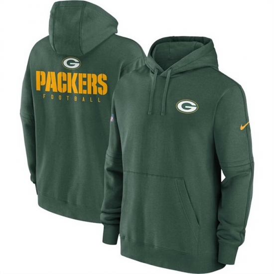 Men Green Bay Packers Green Sideline Club Fleece Pullover Hoodie Men Green Bay Packers Green Sideline Club Fleece Pullover Hoodie