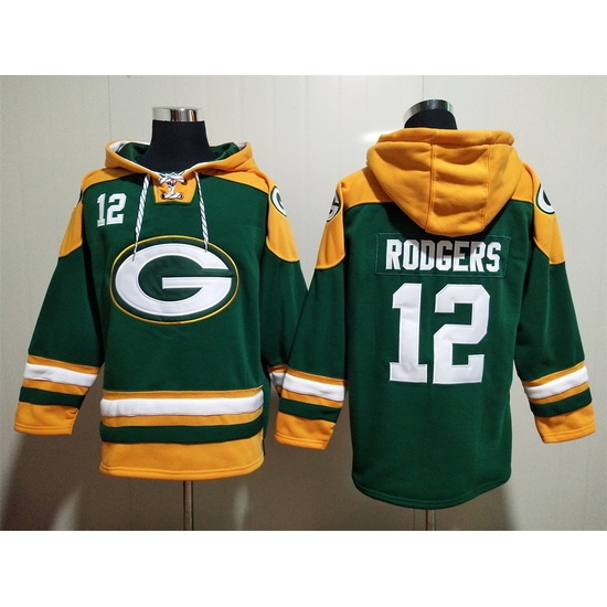 NFL Men Green Bay Packers 12 Aaron Rodgers Stitched Hoodie NFL Men Green Bay Packers 12 Aaron Rodgers Stitched Hoodie