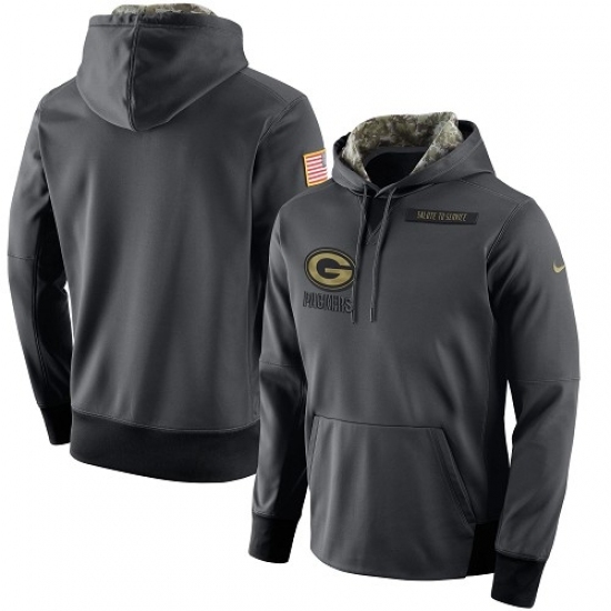 NFL Mens Green Bay Packers Nike Anthracite Salute to Service Player Performance Hoodie NFL Mens Green Bay Packers Nike Anthracite Salute to Service Player Performance Hoodie