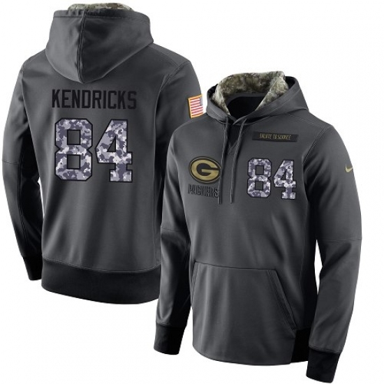 NFL Mens Nike Green Bay Packers 84 Lance Kendricks Stitched Black Anthracite Salute to Service Player Performance Hoodie NFL Mens Nike Green Bay Packers 84 Lance Kendricks Stitched Black Anthracite Salute to Service Player Performance Hoodie
