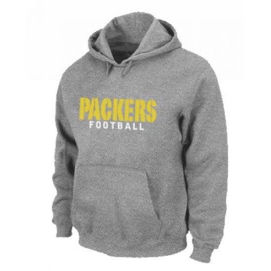 NFL Mens Nike Green Bay Packers Font Pullover Hoodie Grey NFL Mens Nike Green Bay Packers Font Pullover Hoodie Grey