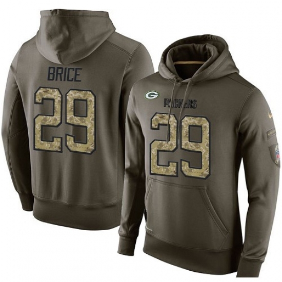 NFL Nike Green Bay Packers 29 Kentrell Brice Green Salute To Service Mens Pullover Hoodie NFL Nike Green Bay Packers 29 Kentrell Brice Green Salute To Service Mens Pullover Hoodie