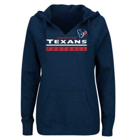 NFL Houston Texans Majestic Womens Self Determination Pullover Hoodie Navy NFL Houston Texans Majestic Womens Self Determination Pullover Hoodie Navy