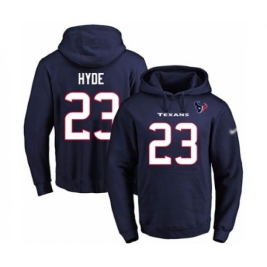Football Mens Houston Texans 23 Carlos Hyde Navy Blue Name Number Pullover Hoodie Football Mens Houston Texans 23 Carlos Hyde Navy Blue Name Number Pullover Hoodie