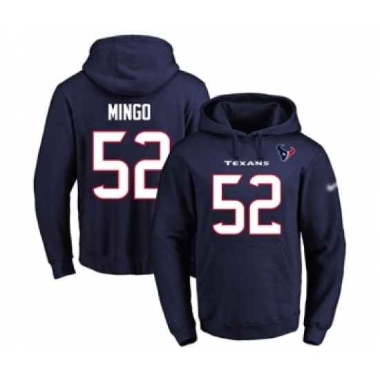 Football Mens Houston Texans 52 Barkevious Mingo Navy Blue Name Number Pullover Hoodie Football Mens Houston Texans 52 Barkevious Mingo Navy Blue Name Number Pullover Hoodie