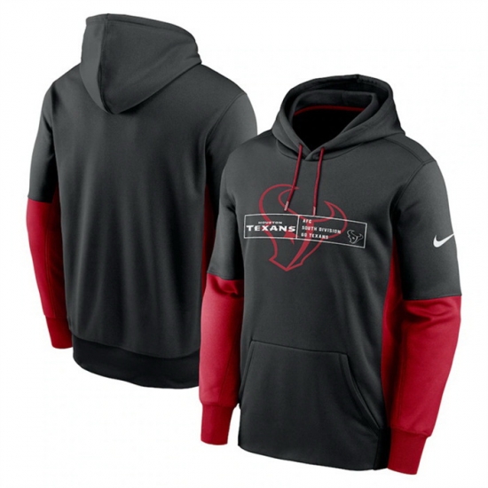 Men Houston Texans Black Color Block Fleece Performance Pullover Hoodie Men Houston Texans Black Color Block Fleece Performance Pullover Hoodie