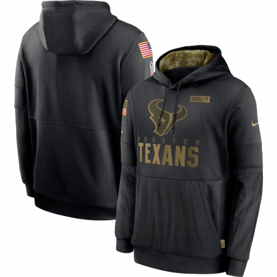Men Houston Texans Nike 2020 Salute to Service Sideline Performance Pullover Hoodie Black Men Houston Texans Nike 2020 Salute to Service Sideline Performance Pullover Hoodie Black