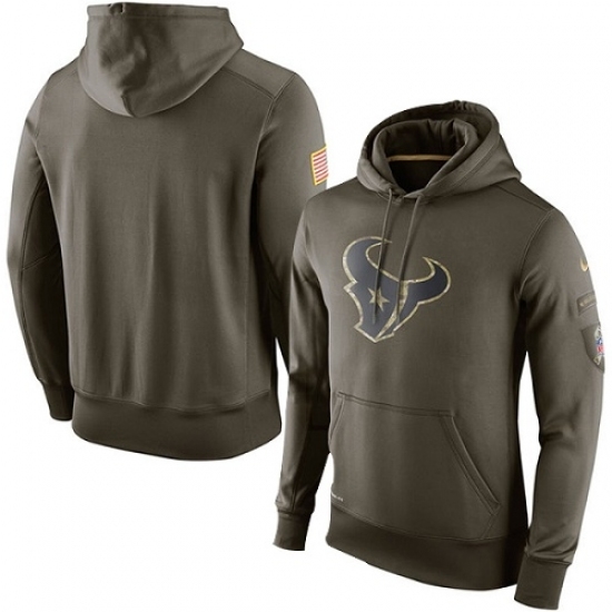 NFL Mens Houston Texans Nike Olive Salute To Service KO Performance Hoodie NFL Mens Houston Texans Nike Olive Salute To Service KO Performance Hoodie