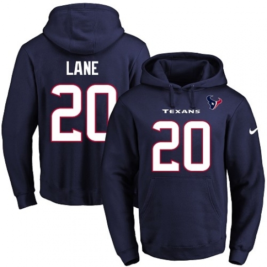 NFL Mens Nike Houston Texans 20 Jeremy Lane Navy Blue Name Number Pullover Hoodie NFL Mens Nike Houston Texans 20 Jeremy Lane Navy Blue Name Number Pullover Hoodie