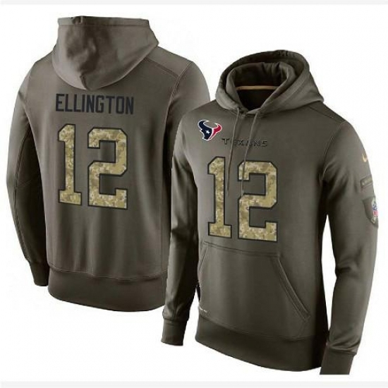 NFL Nike Houston Texans 12 Bruce Ellington Green Salute To Service Mens Pullover Hoodie NFL Nike Houston Texans 12 Bruce Ellington Green Salute To Service Mens Pullover Hoodie
