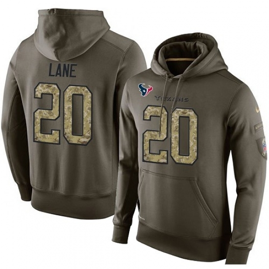 NFL Nike Houston Texans 20 Jeremy Lane Green Salute To Service Mens Pullover Hoodie NFL Nike Houston Texans 20 Jeremy Lane Green Salute To Service Mens Pullover Hoodie
