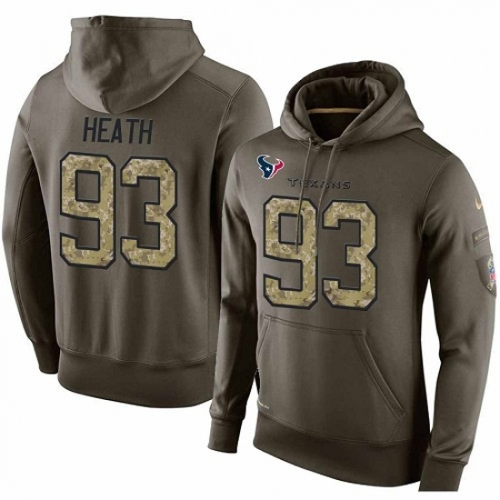 NFL Nike Houston Texans 93 Joel Heath Green Salute To Service Mens Pullover Hoodie NFL Nike Houston Texans 93 Joel Heath Green Salute To Service Mens Pullover Hoodie