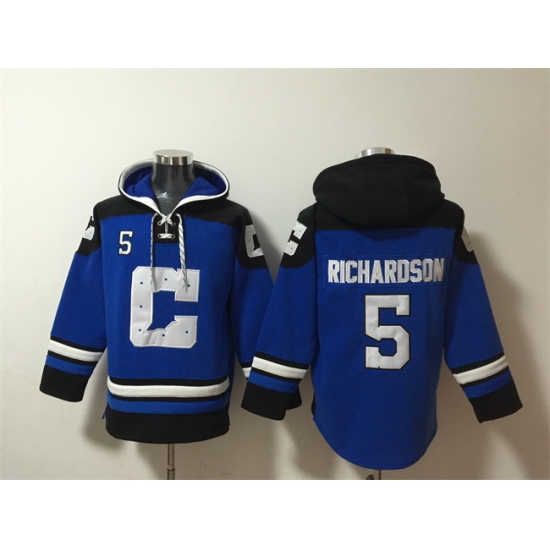 Men Indianapolis Colts 5 Anthony Richardson Blue Ageless Must Have Lace Up Pullover Hoodie Men Indianapolis Colts 5 Anthony Richardson Blue Ageless Must Have Lace Up Pullover Hoodie