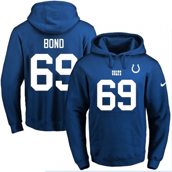 NFL Mens Nike Indianapolis Colts 69 Deyshawn Bond Royal Blue Name Number Pullover Hoodie NFL Mens Nike Indianapolis Colts 69 Deyshawn Bond Royal Blue Name Number Pullover Hoodie