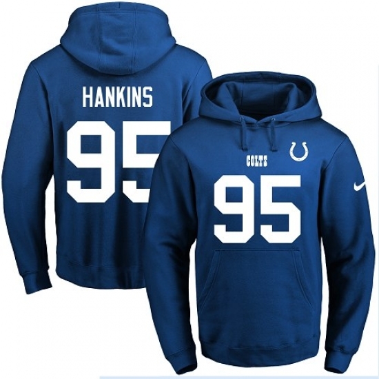 NFL Mens Nike Indianapolis Colts 95 Johnathan Hankins Royal Blue Name Number Pullover Hoodie NFL Mens Nike Indianapolis Colts 95 Johnathan Hankins Royal Blue Name Number Pullover Hoodie