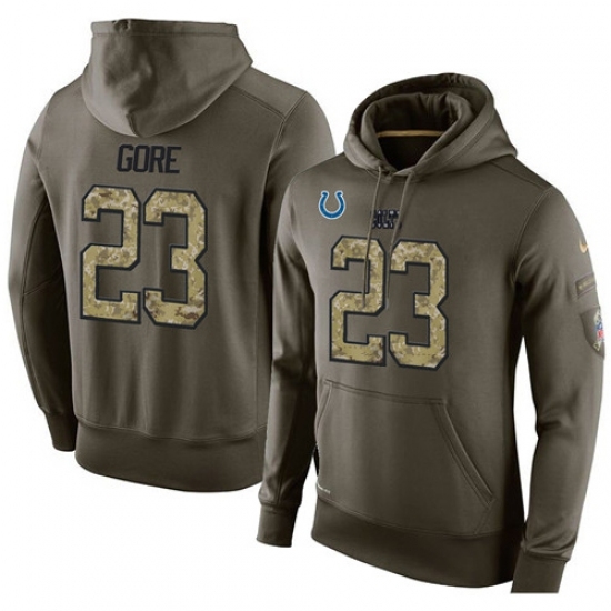 NFL Nike Indianapolis Colts 23 Frank Gore Green Salute To Service Mens Pullover Hoodie NFL Nike Indianapolis Colts 23 Frank Gore Green Salute To Service Mens Pullover Hoodie