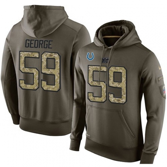 NFL Nike Indianapolis Colts 59 Jeremiah George Green Salute To Service Mens Pullover Hoodie NFL Nike Indianapolis Colts 59 Jeremiah George Green Salute To Service Mens Pullover Hoodie