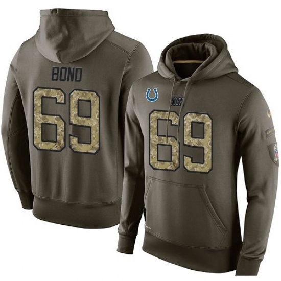 NFL Nike Indianapolis Colts 69 Deyshawn Bond Green Salute To Service Mens Pullover Hoodie NFL Nike Indianapolis Colts 69 Deyshawn Bond Green Salute To Service Mens Pullover Hoodie