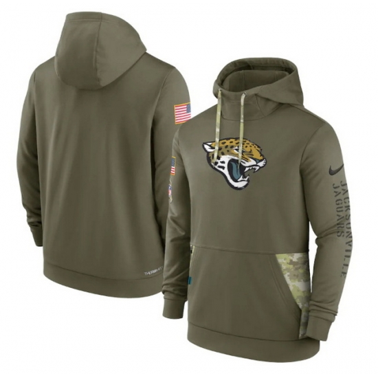 Men Jacksonville Jaguars 2022 Olive Salute To Service Therma Performance Pullover Hoodie Men Jacksonville Jaguars 2022 Olive Salute To Service Therma Performance Pullover Hoodie