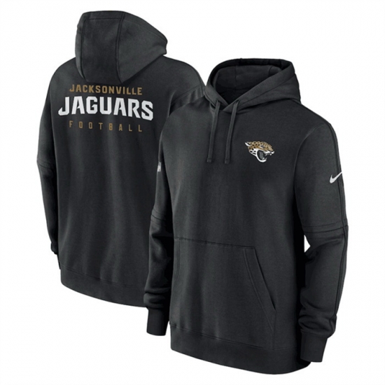 Men Jacksonville Jaguars Black Sideline Club Fleece Pullover Hoodie Men Jacksonville Jaguars Black Sideline Club Fleece Pullover Hoodie