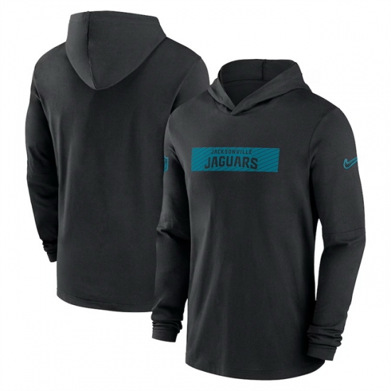 Men Jacksonville Jaguars Black Sideline Performance Hoodie Men Jacksonville Jaguars Black Sideline Performance Hoodie