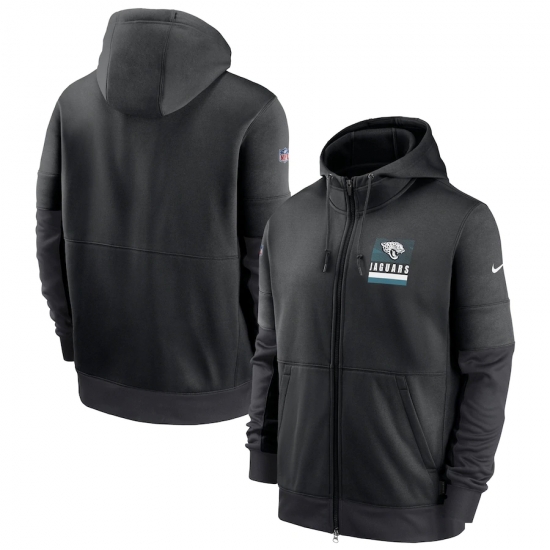 Men Jacksonville Jaguars New 2020 Nike Gray Black Fan Gear Mascot Performance Full Zip Hoodie Men Jacksonville Jaguars New 2020 Nike Gray Black Fan Gear Mascot Performance Full Zip Hoodie