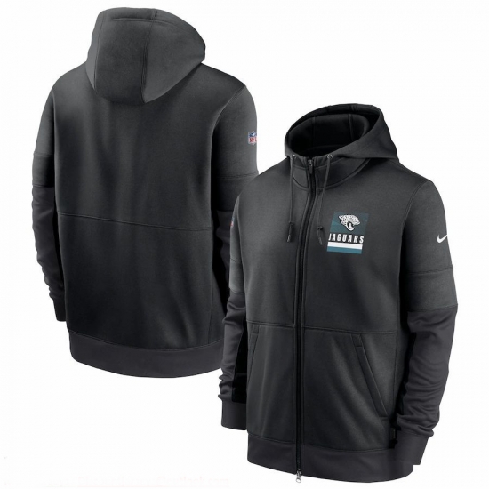 Men Jacksonville Jaguars Nike Sideline Impact Lockup Performance Full Zip Hoodie Black Men Jacksonville Jaguars Nike Sideline Impact Lockup Performance Full Zip Hoodie Black