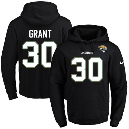 NFL Mens Nike Jacksonville Jaguars 30 Corey Grant Black Name Number Pullover Hoodie NFL Mens Nike Jacksonville Jaguars 30 Corey Grant Black Name Number Pullover Hoodie