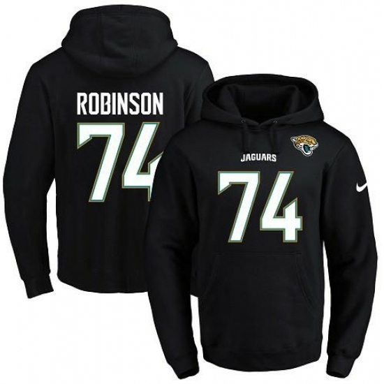 NFL Mens Nike Jacksonville Jaguars 74 Cam Robinson Black Name Number Pullover Hoodie NFL Mens Nike Jacksonville Jaguars 74 Cam Robinson Black Name Number Pullover Hoodie