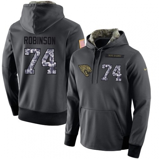 NFL Mens Nike Jacksonville Jaguars 74 Cam Robinson Stitched Black Anthracite Salute to Service Player Performance Hoodie NFL Mens Nike Jacksonville Jaguars 74 Cam Robinson Stitched Black Anthracite Salute to Service Player Performance Hoodie