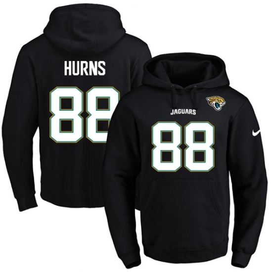 NFL Mens Nike Jacksonville Jaguars 88 Allen Hurns Black Name Number Pullover Hoodie NFL Mens Nike Jacksonville Jaguars 88 Allen Hurns Black Name Number Pullover Hoodie