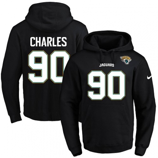 NFL Mens Nike Jacksonville Jaguars 90 Stefan Charles Black Name Number Pullover Hoodie NFL Mens Nike Jacksonville Jaguars 90 Stefan Charles Black Name Number Pullover Hoodie