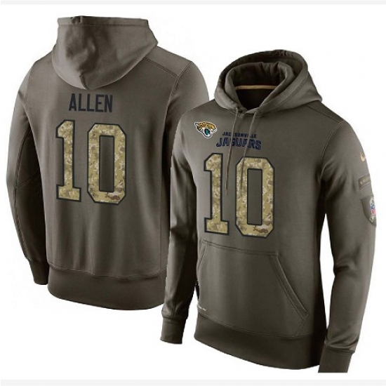 NFL Nike Jacksonville Jaguars 10 Brandon Allen Green Salute To Service Mens Pullover Hoodie NFL Nike Jacksonville Jaguars 10 Brandon Allen Green Salute To Service Mens Pullover Hoodie
