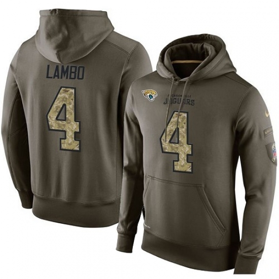 NFL Nike Jacksonville Jaguars 4 Josh Lambo Green Salute To Service Mens Pullover Hoodie NFL Nike Jacksonville Jaguars 4 Josh Lambo Green Salute To Service Mens Pullover Hoodie