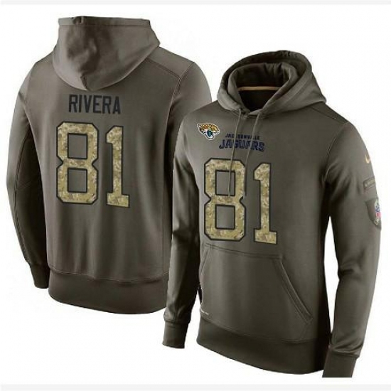 NFL Nike Jacksonville Jaguars 81 Mychal Rivera Green Salute To Service Mens Pullover Hoodie NFL Nike Jacksonville Jaguars 81 Mychal Rivera Green Salute To Service Mens Pullover Hoodie