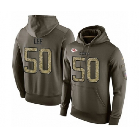 Football Mens Kansas City Chiefs 50 Darron Lee Green Salute To Service Pullover Hoodie Football Mens Kansas City Chiefs 50 Darron Lee Green Salute To Service Pullover Hoodie