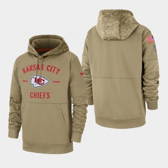 Mens Kansas City Chiefs Tan 2019 Salute to Service Sideline Therma Pullover Hoodie Mens Kansas City Chiefs Tan 2019 Salute to Service Sideline Therma Pullover Hoodie