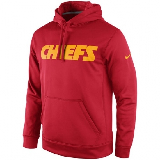 NFL Kansas City Chiefs Nike KO Wordmark Performance Hoodie Red NFL Kansas City Chiefs Nike KO Wordmark Performance Hoodie Red