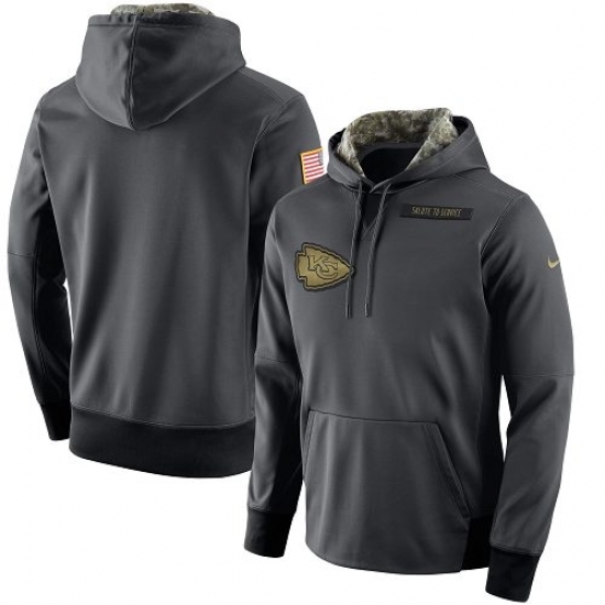NFL Mens Kansas City Chiefs Nike Anthracite Salute to Service Player Performance Hoodie NFL Mens Kansas City Chiefs Nike Anthracite Salute to Service Player Performance Hoodie