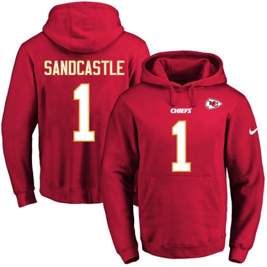 NFL Mens Nike Kansas City Chiefs 1 Leon Sandcastle Red Name Number Pullover Hoodie NFL Mens Nike Kansas City Chiefs 1 Leon Sandcastle Red Name Number Pullover Hoodie