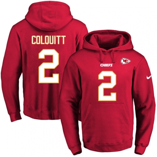 NFL Mens Nike Kansas City Chiefs 2 Dustin Colquitt Red Name Number Pullover Hoodie NFL Mens Nike Kansas City Chiefs 2 Dustin Colquitt Red Name Number Pullover Hoodie