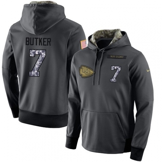 NFL Mens Nike Kansas City Chiefs 7 Harrison Butker Stitched Black Anthracite Salute to Service Player Performance Hoodie NFL Mens Nike Kansas City Chiefs 7 Harrison Butker Stitched Black Anthracite Salute to Service Player Performance Hoodie