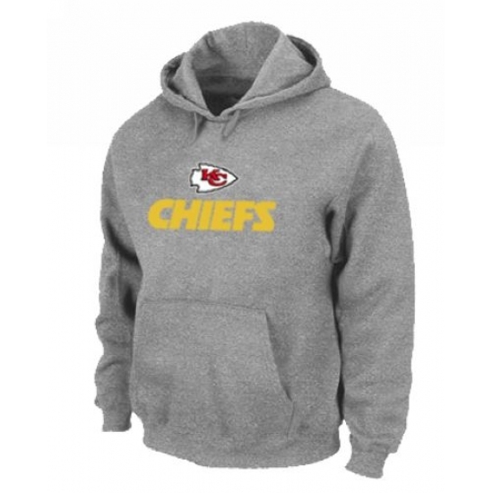 NFL Mens Nike Kansas City Chiefs Authentic Logo Pullover Hoodie Grey NFL Mens Nike Kansas City Chiefs Authentic Logo Pullover Hoodie Grey