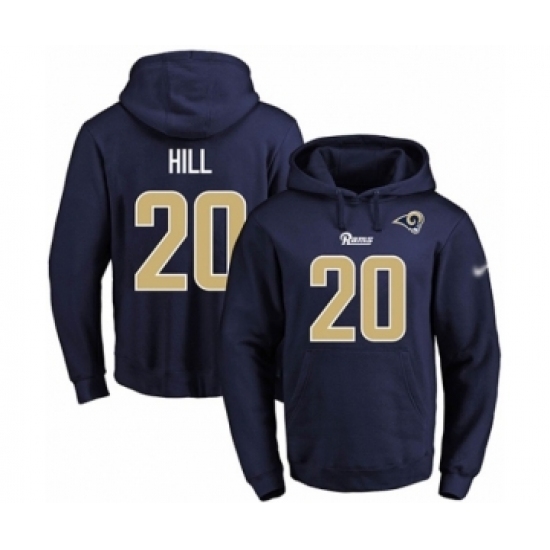 Football Mens Los Angeles Rams 20 Troy Hill Navy Blue Name Number Pullover Hoodie Football Mens Los Angeles Rams 20 Troy Hill Navy Blue Name Number Pullover Hoodie