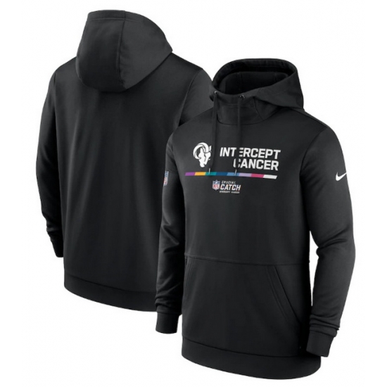 Men Los Angeles Rams 2022 Black Crucial Catch Therma Performance Pullover Hoodie Men Los Angeles Rams 2022 Black Crucial Catch Therma Performance Pullover Hoodie
