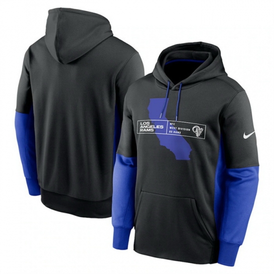 Men Los Angeles Rams Black Color Block Fleece Performance Pullover Hoodie Men Los Angeles Rams Black Color Block Fleece Performance Pullover Hoodie