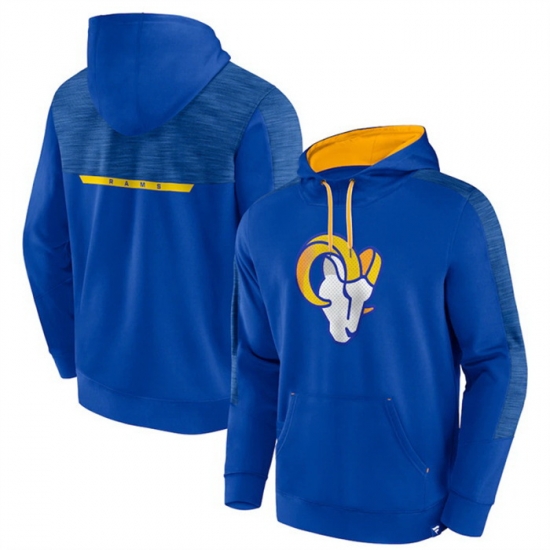 Men Los Angeles Rams Royal Defender Evo Pullover Hoodie Men Los Angeles Rams Royal Defender Evo Pullover Hoodie