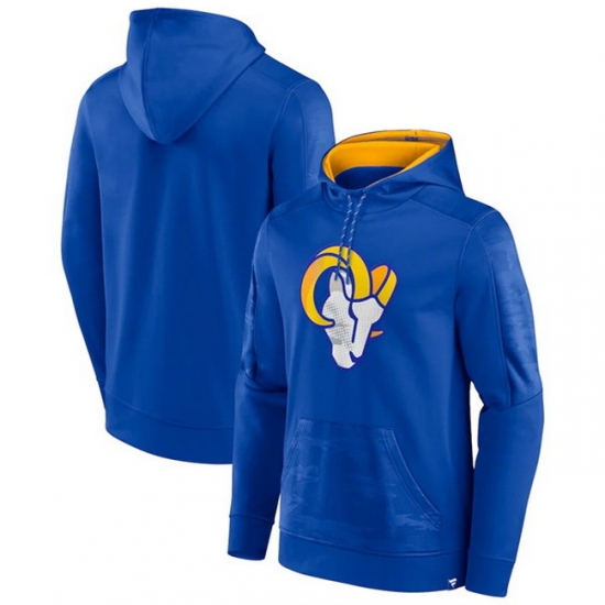Men Los Angeles Rams Royal On The Ball Pullover Hoodie Men Los Angeles Rams Royal On The Ball Pullover Hoodie