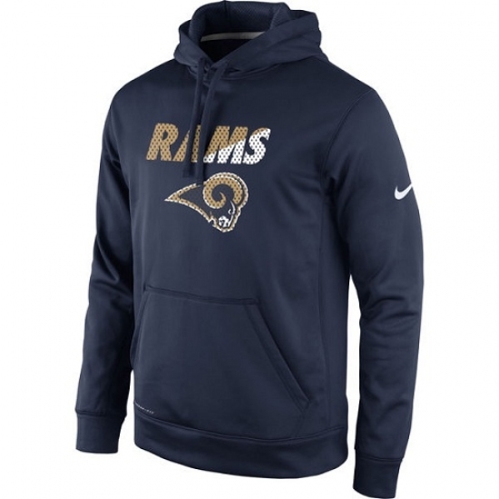 NFL Los Angeles Rams Nike Kick Off Staff Performance Pullover Hoodie Navy NFL Los Angeles Rams Nike Kick Off Staff Performance Pullover Hoodie Navy